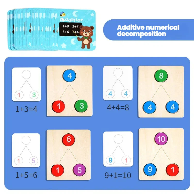 Decomposition Methods In Math Kids Math Early Education Teaching Aids Wooden Digital Decomposition A ...