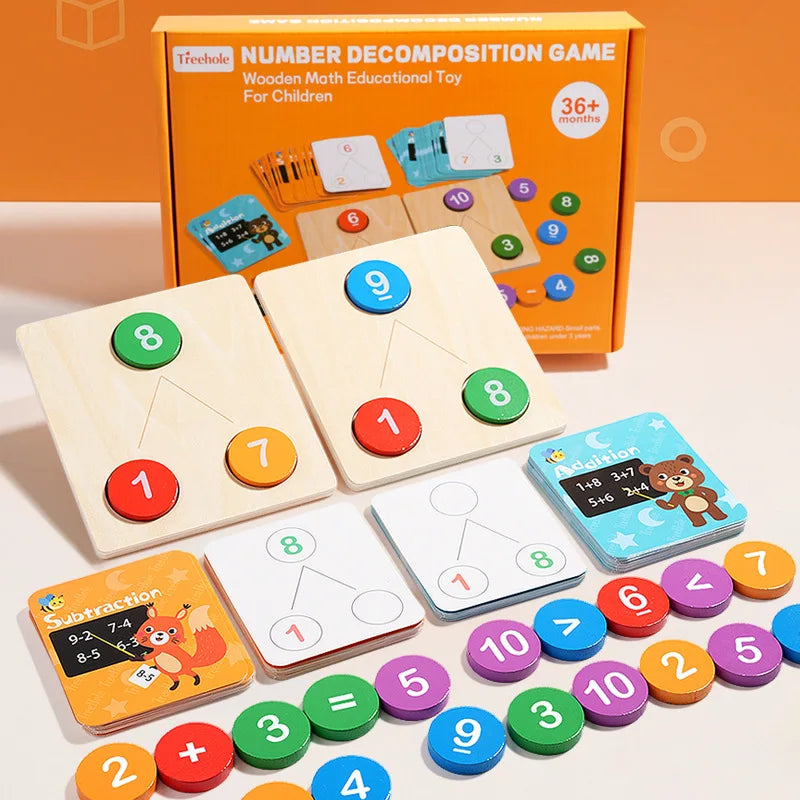 Decomposition Methods In Math Kids Math Early Education Teaching Aids Wooden Digital Decomposition A ...