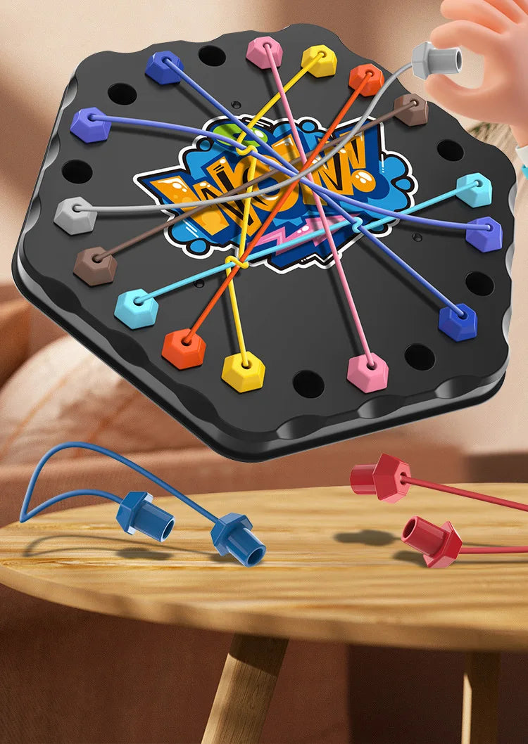 Connected Rope Game Kids Rope Knots Puzzle Board Game Color Line Twisted Connected Ropes L ...