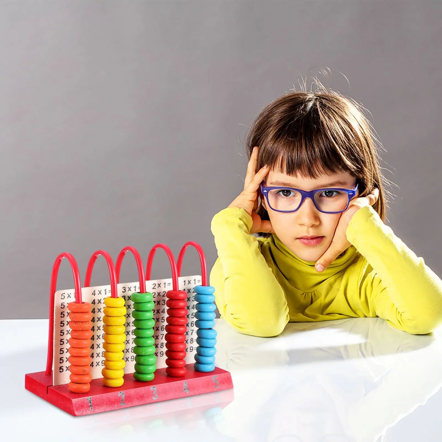 Wooden Educational Toys Counting Beads Calculation Game Learning Abacus Computing Frame Math Toys for Girls Boys