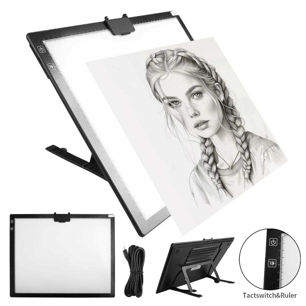 Led Drawing Copy Pad Table Animation Painting 3 Level Dimmable Board Gift Adjustable Light Notepad