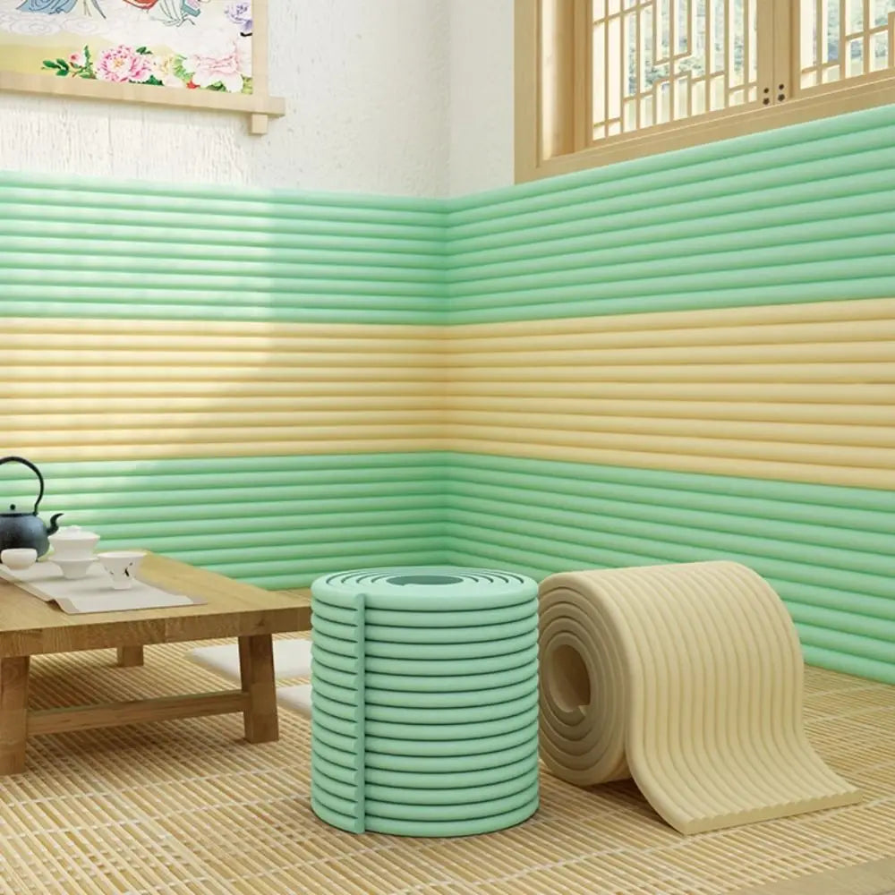 2m Desk Edge Guard Strip Self Adhesive Soft Wall Corner Protector Thickend Baby Safety Foam Bumper for Window Sill Bedside