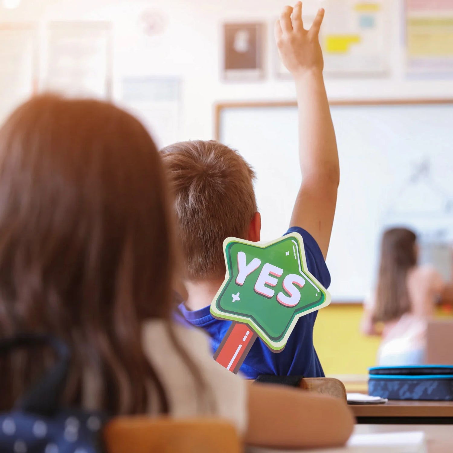 Classroom Voting Paddles Double Sided Handheld Yes No Signs Judging Boards True False Game