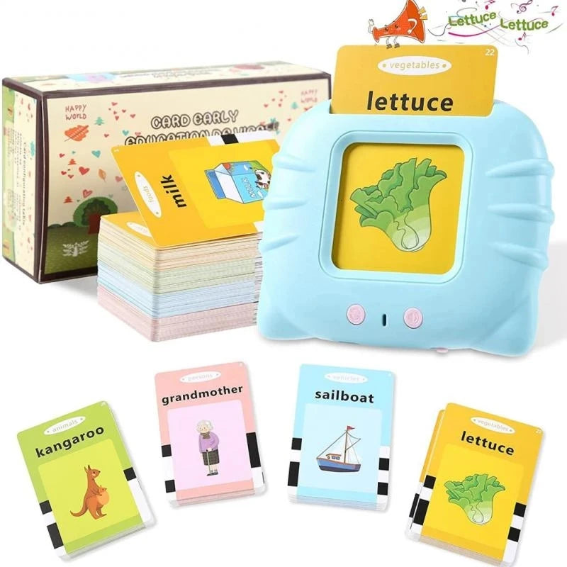Talking Flash Cards Kindergarten Kids English Language Electronic Audio Book Learn English Words Toys