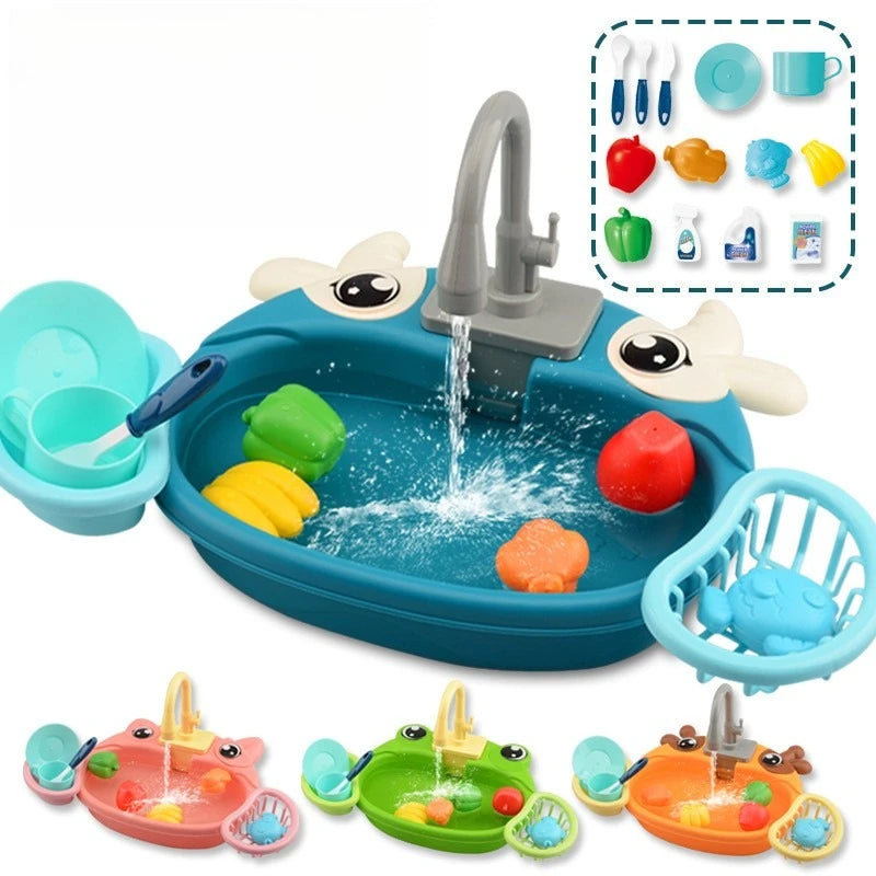 Play House Toys Pretend Play Children's Kitchen Wash Basin Sink Kids Kitchen Set Toy For Boys Girls Kids Gifts