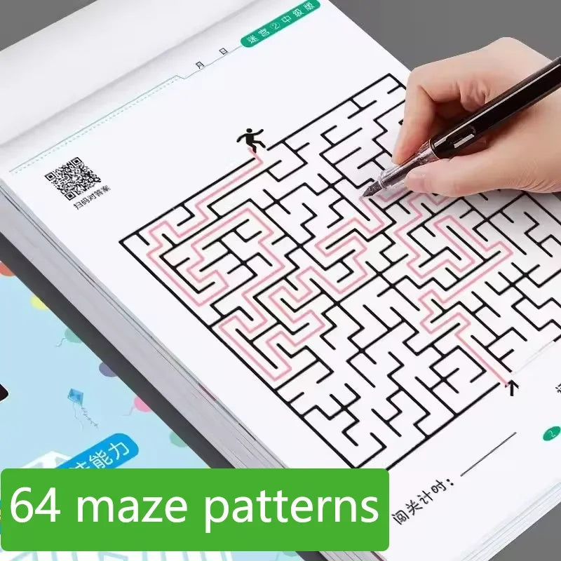 Concentration Maze Training Book Student Thinking Development Attention Game Puzzle Intelligence Development Toys