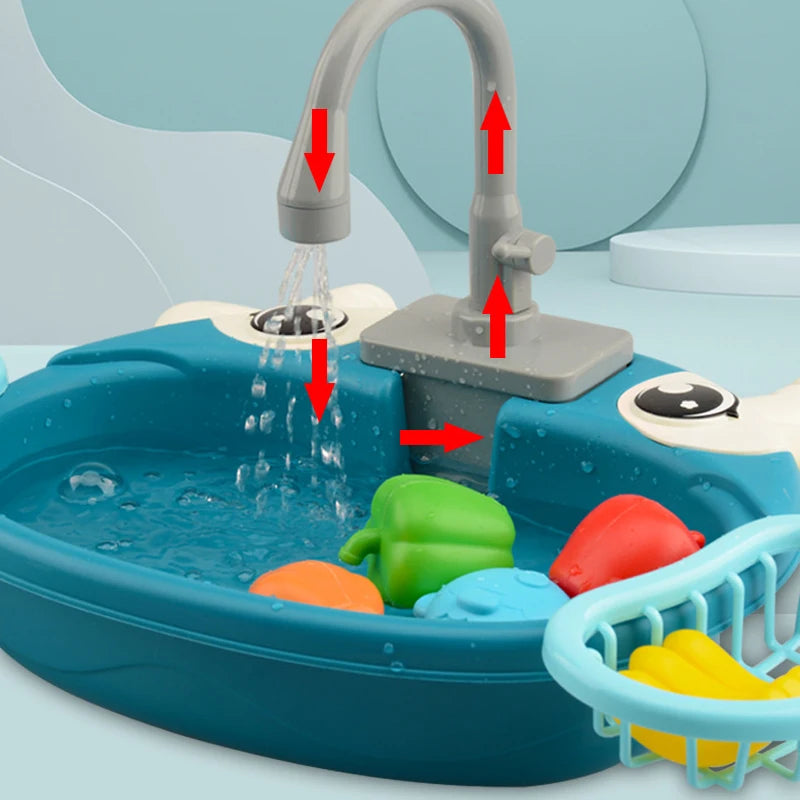 Play House Toys Pretend Play Children's Kitchen Wash Basin Sink Kids Kitchen Set Toy For Boys Girls Kids Gifts