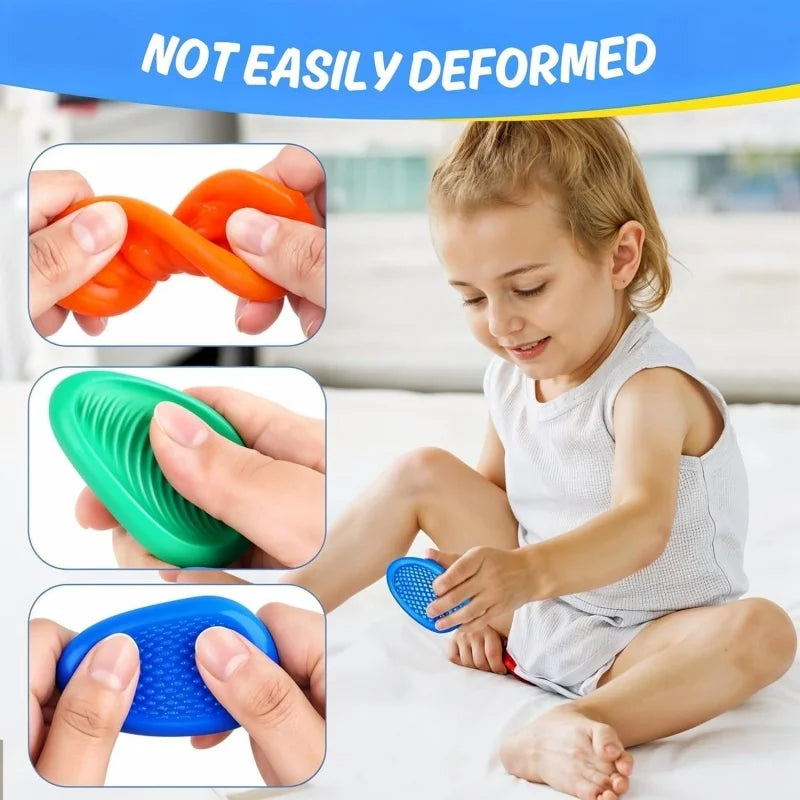 Fidget Toys Sensory Stone Set Soft Textured Worry Stones for Autism Calming Silicone Sensory Autism Toys for Anxiety Relief