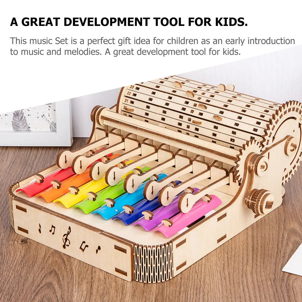 DIY Knocking Piano Wooden Xylophone Kids Musical Instrument Safe Durable Early Education Percussion Gift