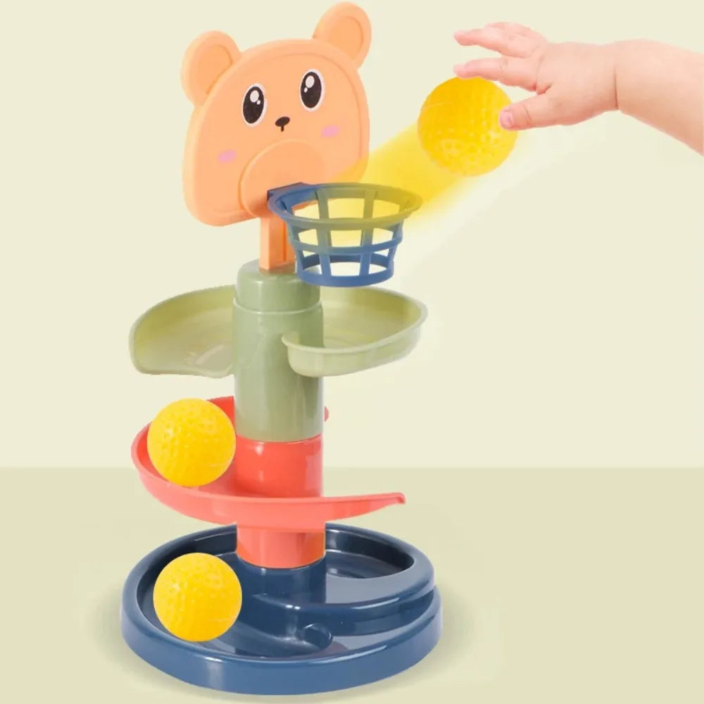 Montessori Toys Track Rolling Ball Push Pop Sliding Ball Early Education Toys Games Children Sensory Toy