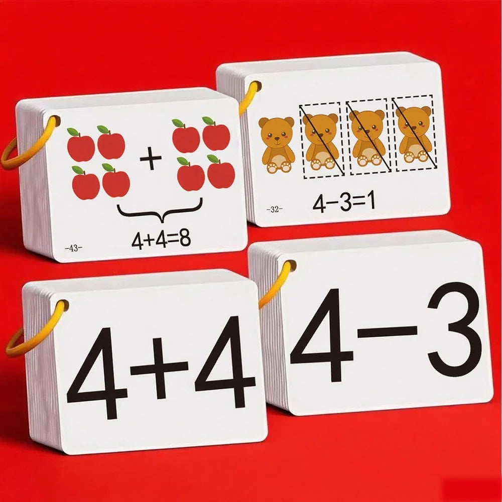Addition and Subtraction Cards, a Complete Set to Help Young Children Develop Their Arithmetic Skills Early on | Addition, Subtraction, Multiplication, and Division Mental Arithmetic Flashcards, Exercise Children's Mathem