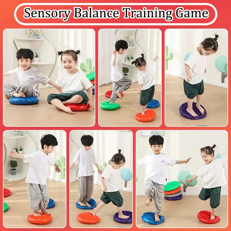 PVC Balance Stone Inflatable Cushion Sensory Integration Training Tactile Sensing Party Social Games