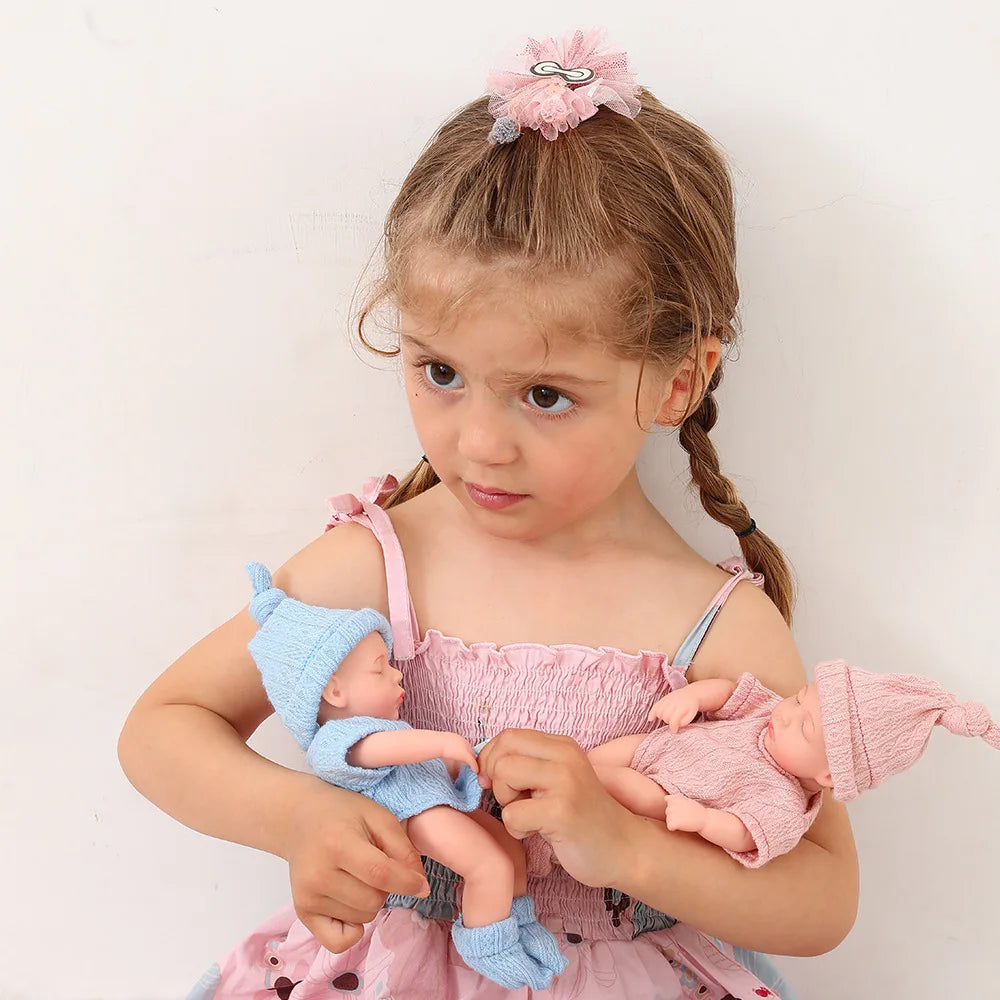 Mini Soft and Full Body Silicone Reborn Doll 20CM Waterproof Vinyl Newborn Doll Toys