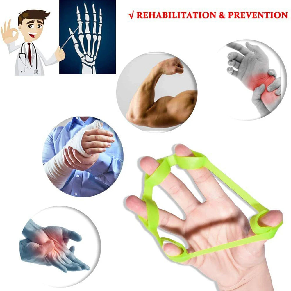 Silicone Finger Gripper Strengthener Trainer Elastic Hand Grip Strengthener Guitar Finger Exerciser Patient Hand Trainer