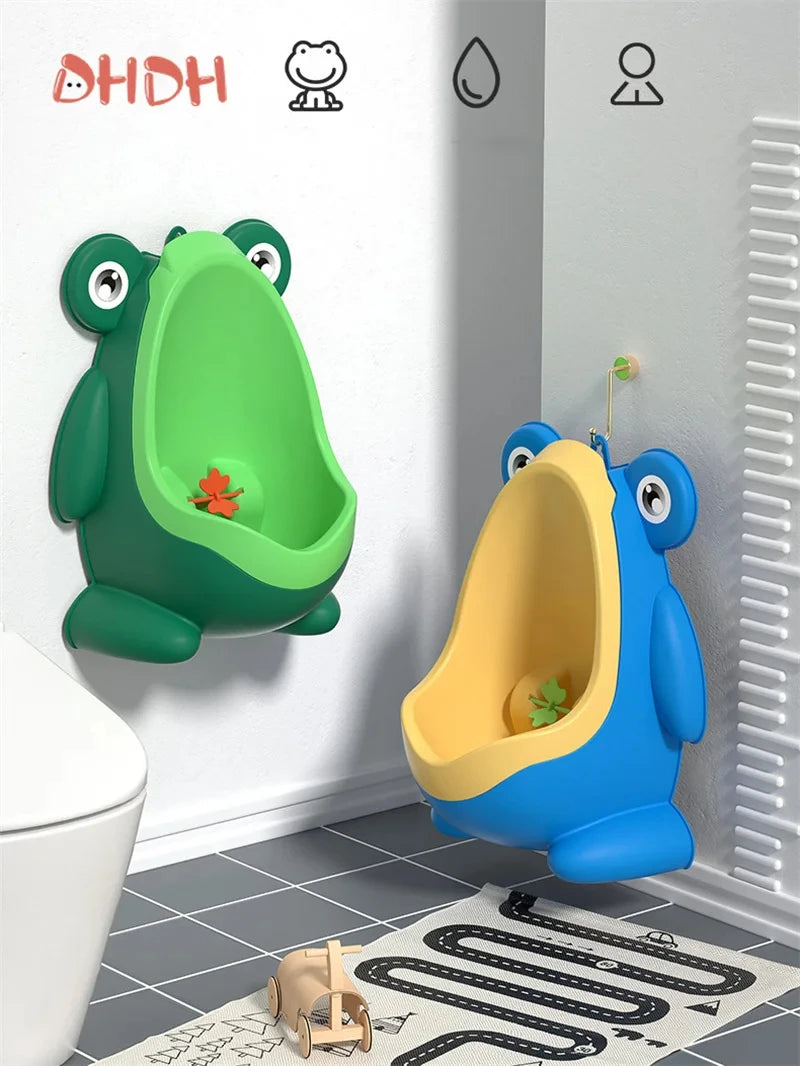 Baby Boy Potty Training Seat Frog Children's Pot Wall-Mounted Urinal for Boys Portable Toilets Connectable Water Pipe
