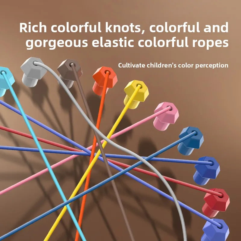 Connected Rope Game Kids Rope Knots Puzzle Board Game Color Line Twisted Connected Ropes L ...