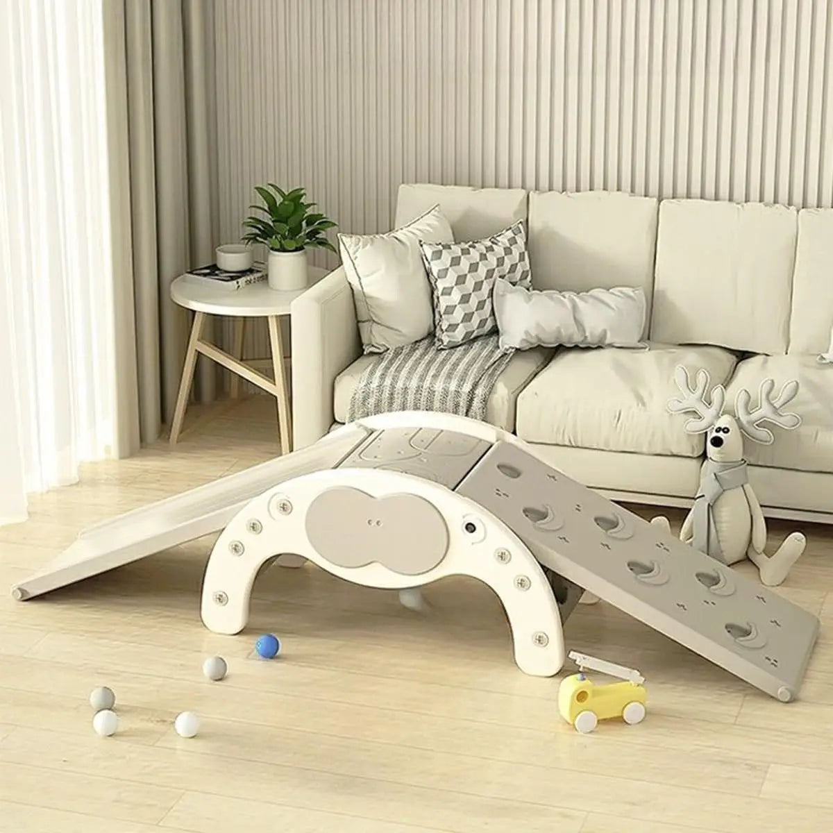 Indoor Climb Set Baby Slide Kids Rock Climbing Children Balance Board & Cradle Toys Playground Jungle Gym