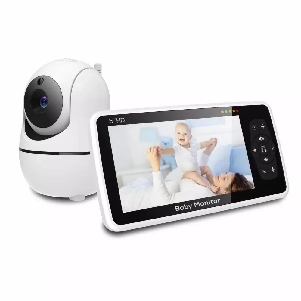 Video Baby Monitor with Camera and Audio, 4X Zoom, 22Hrs Battery, 1000ft Range 2-Way Audio Temperature Sensor Lullaby
