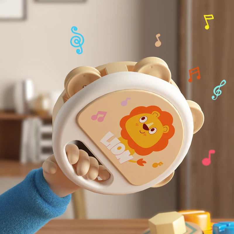 Baby Clapping Tambourine Delicate Tambourines Percussion Instrument Adorable Tambourines Handheld Tambourine Instrument For Kids