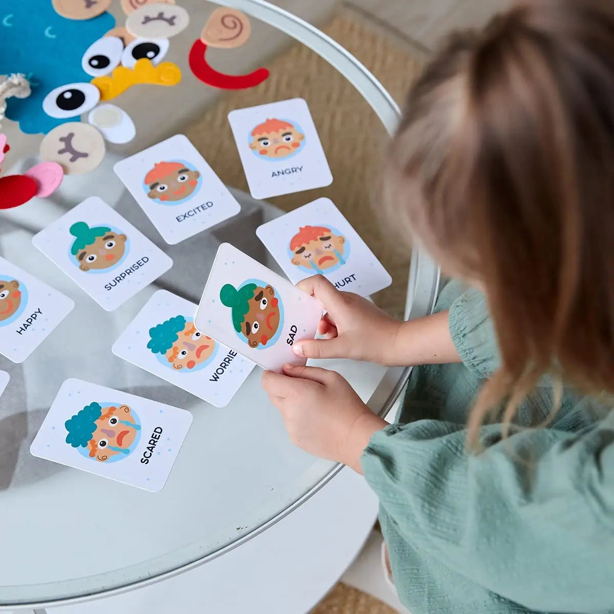 Social Emotional Learning Toys for Kids Make Faces and  Five Sense Organs DIY Assembling Puzzle
