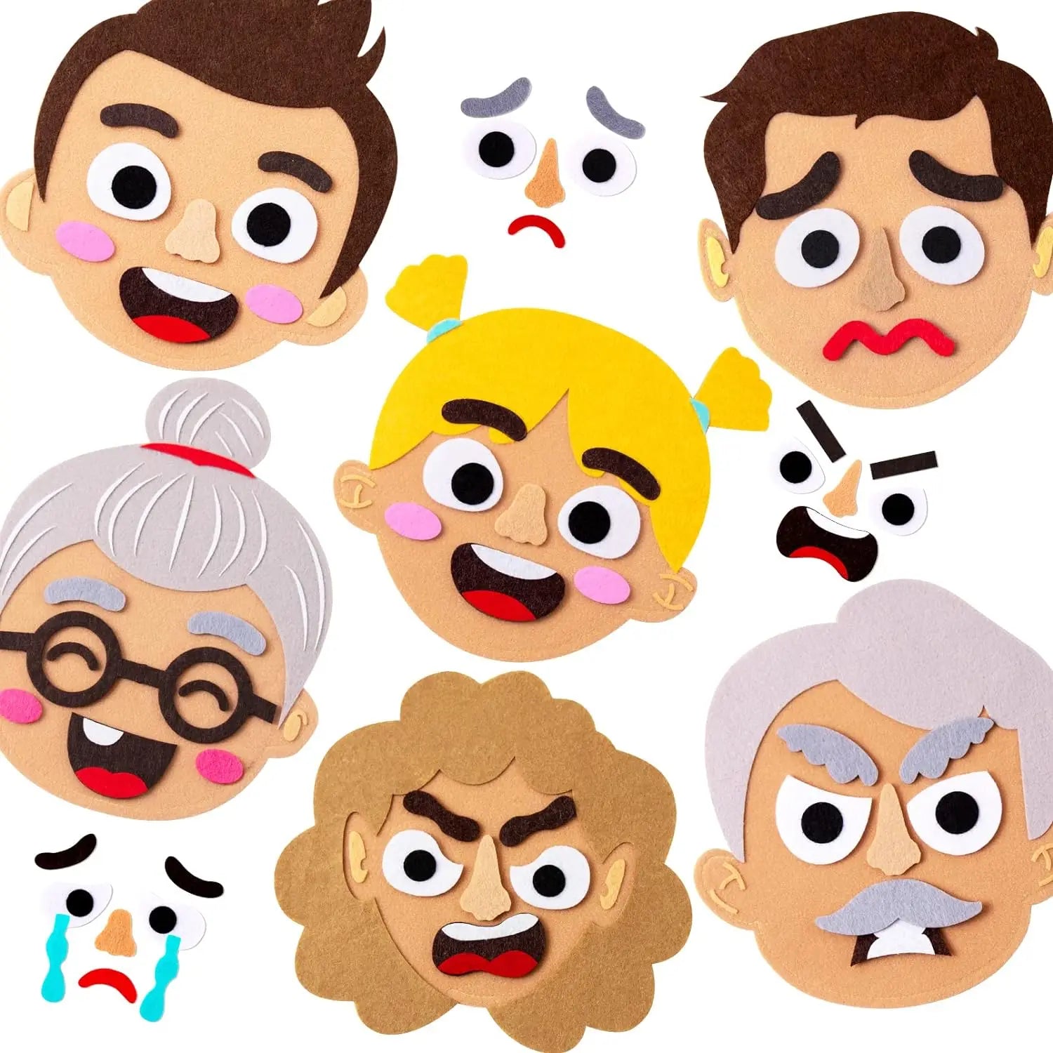 Social Emotional Learning Toys for Kids Make Faces and  Five Sense Organs DIY Assembling Puzzle
