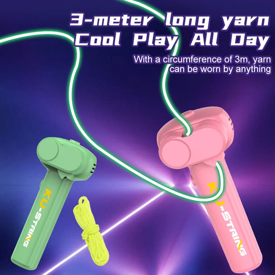 Launcher Loop Fidget ToyRope launcher ZipString Handheld Adjustable Speed Luminous Rope Lasso Kid Adult Fun Game squirt toys