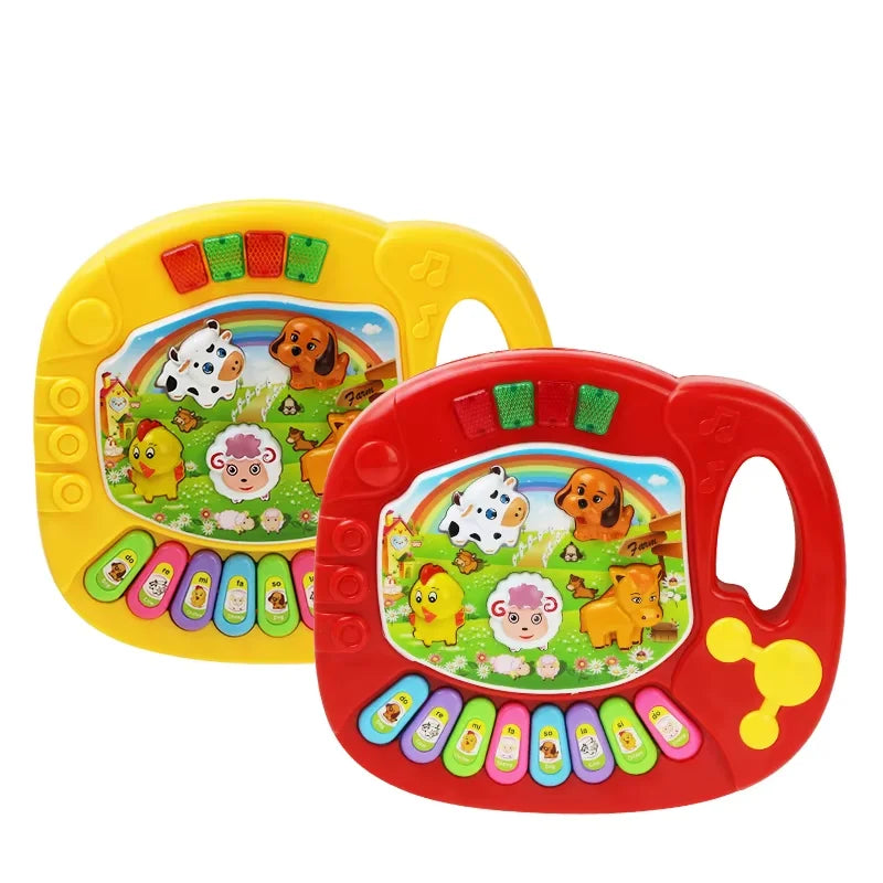 Baby Musical Toy with Animal Sound Kids Piano Keyboard Electric Flashing Music Instrument