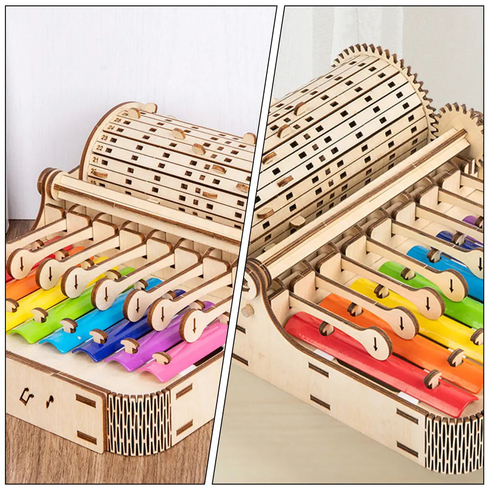 DIY Knocking Piano Wooden Xylophone Kids Musical Instrument Safe Durable Early Education Percussion Gift