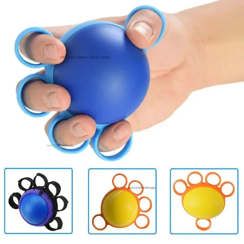 Hand Therapy Grip Strengthener Ball & Finger Stretcher - Fitness Exercise Equipment for Arm Muscle, Relaxation, Recovery & Rehab