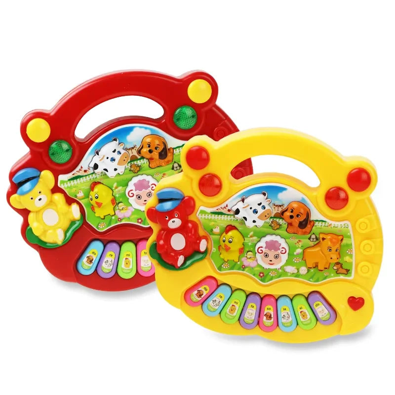 Baby Musical Toy with Animal Sound Kids Piano Keyboard Electric Flashing Music Instrument