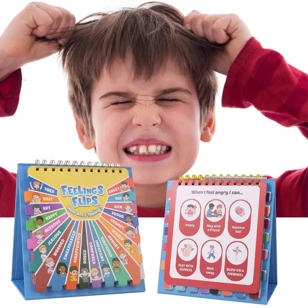 Feelings and Emotions Book Interactive Montessori Social Emotional Book Creative Funny Reading Flip Book